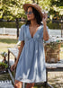 Boho Plunge Mini Dress Katie